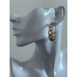 Daisy Fuentes Gold-Tone Hoop Chain Link Earrings